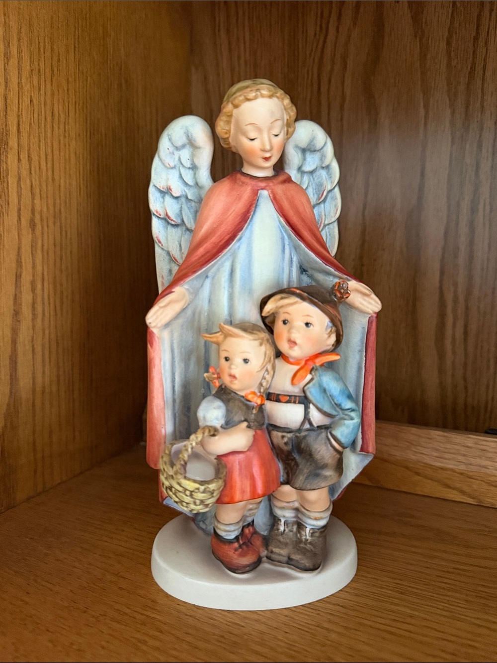 Hummel Limited Edition Vintage Ceramic Angel Protecting Children Figurine